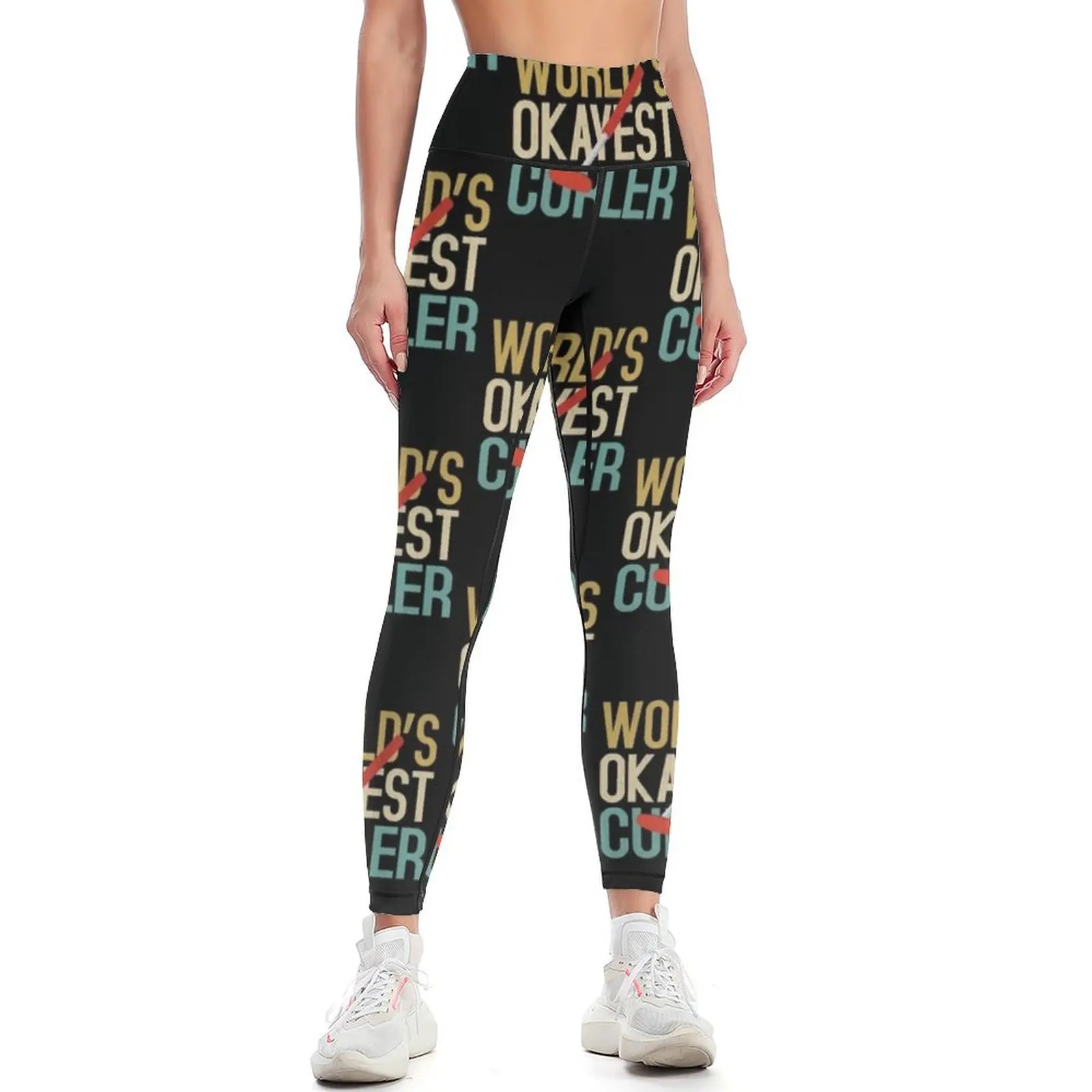 

World's Okayest Curler Leggings Women's gym legging pants raises butt Womens Leggings