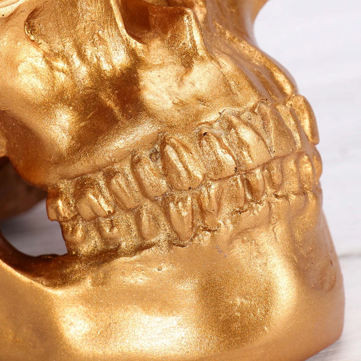 

Золотая смола, голова черепа, копилка, Хэллоуин, настольное украшение, страшное хранилище денег, легкий череп, декоративная смола