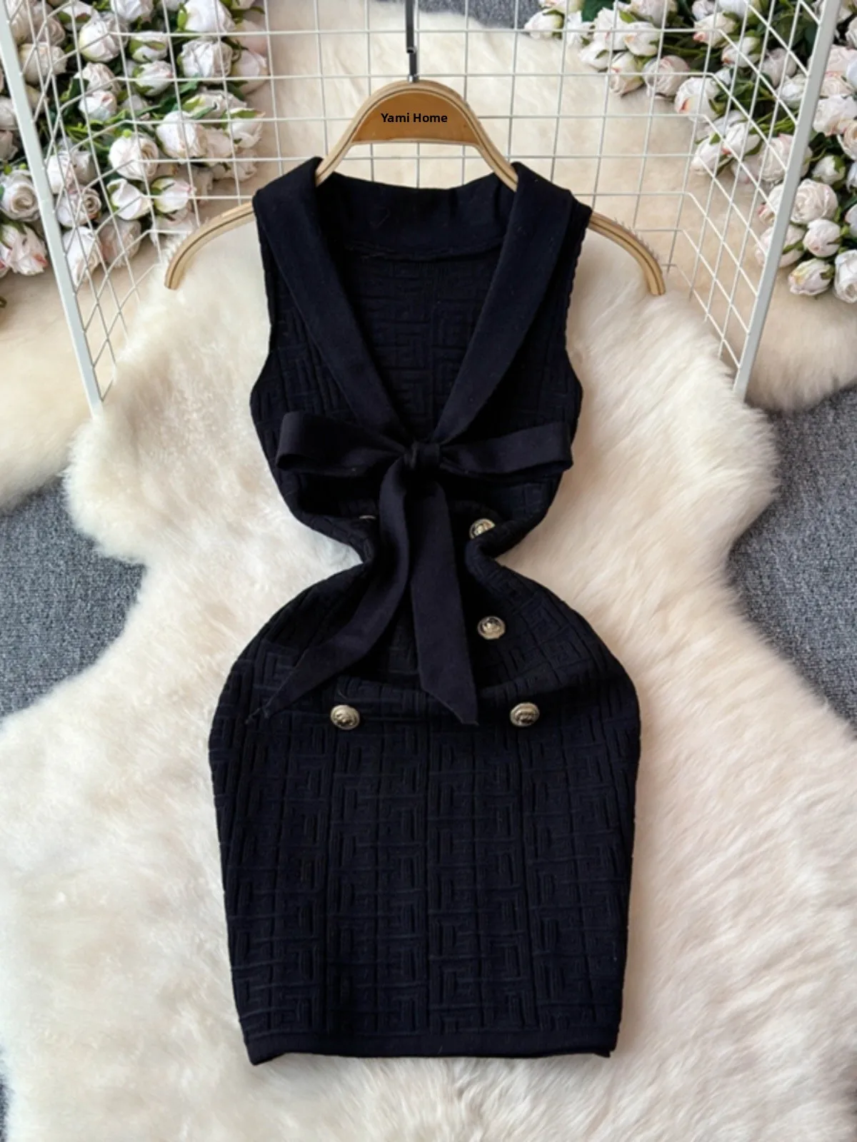 กระโปรงไหมพรมทรงเอวสูงสไตล์เกาหลีสำหรับผู้หญิง รุ่นใหม่ล่าสุดสำหรับฤดูร้อน ดีไซน์เซ็กซี่ เหมาะสำหรับใส่ไปทำงานหรือออกงาน