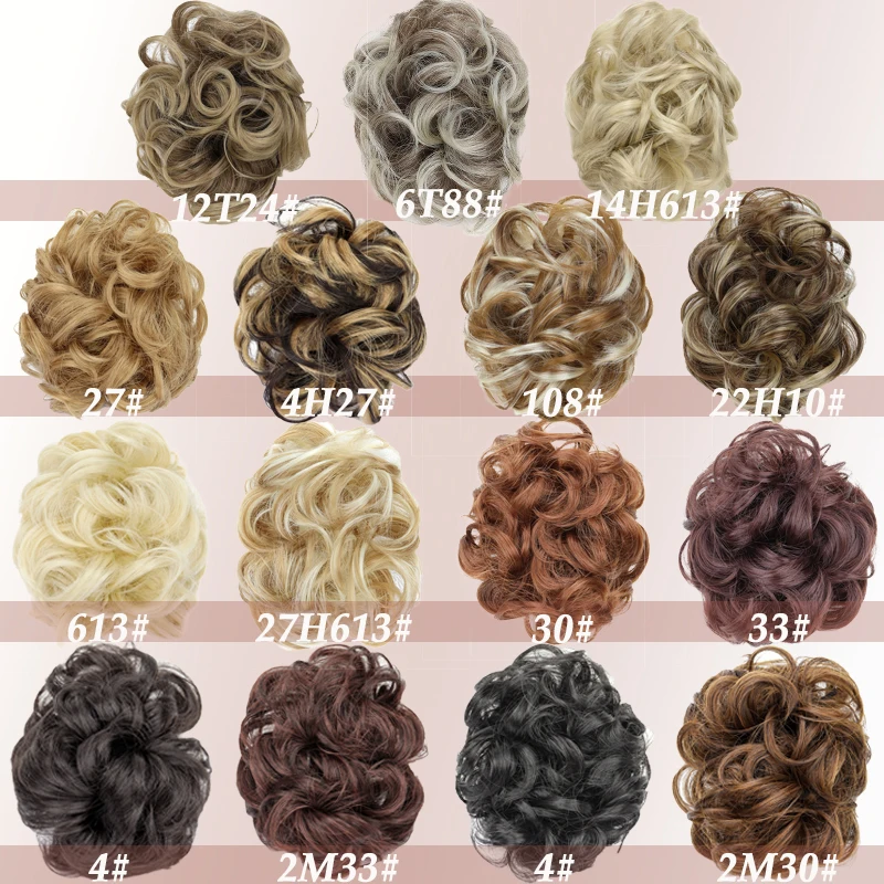 Klauenclip-Haarteil für unordentlichen Dutt, synthetische lockige Haarverlängerung für Damen mit Klauenclip, voluminöses Haar-Accessoire – Detail 6