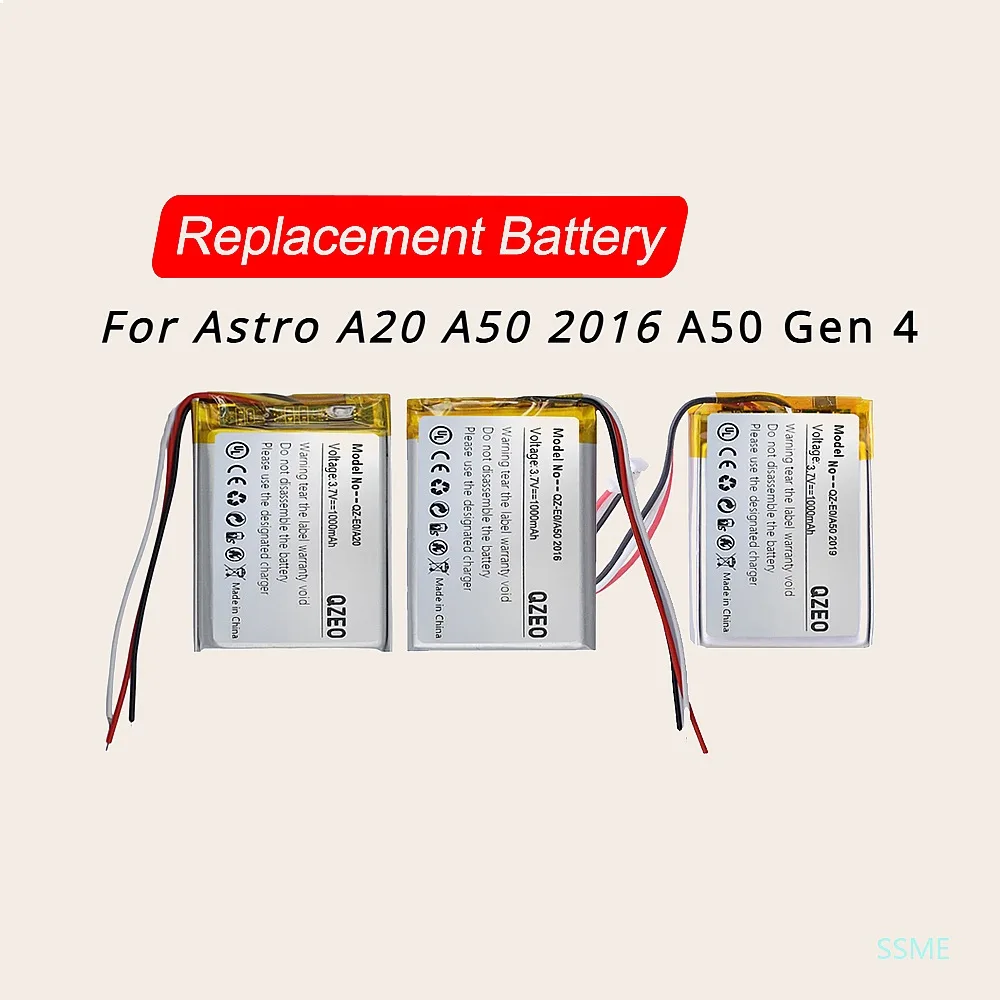 

Replacement Battery for Logitech Astro A20 A50 Gen 4 Gaming Headset