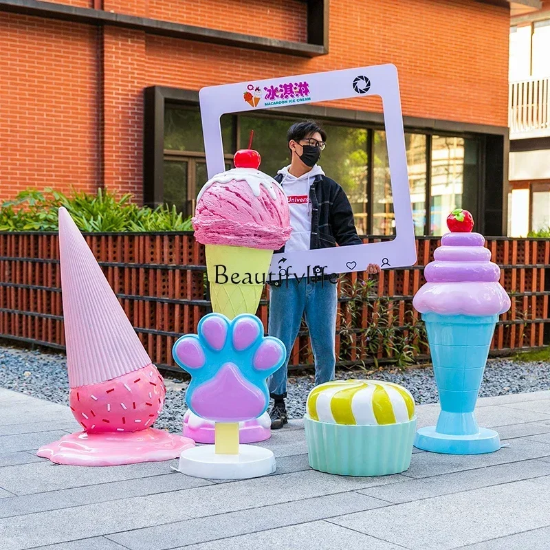 Fiberglass Ice Cream Ice Cream Decoration Simulation Donut Model Decoration Outdoor Sculpture