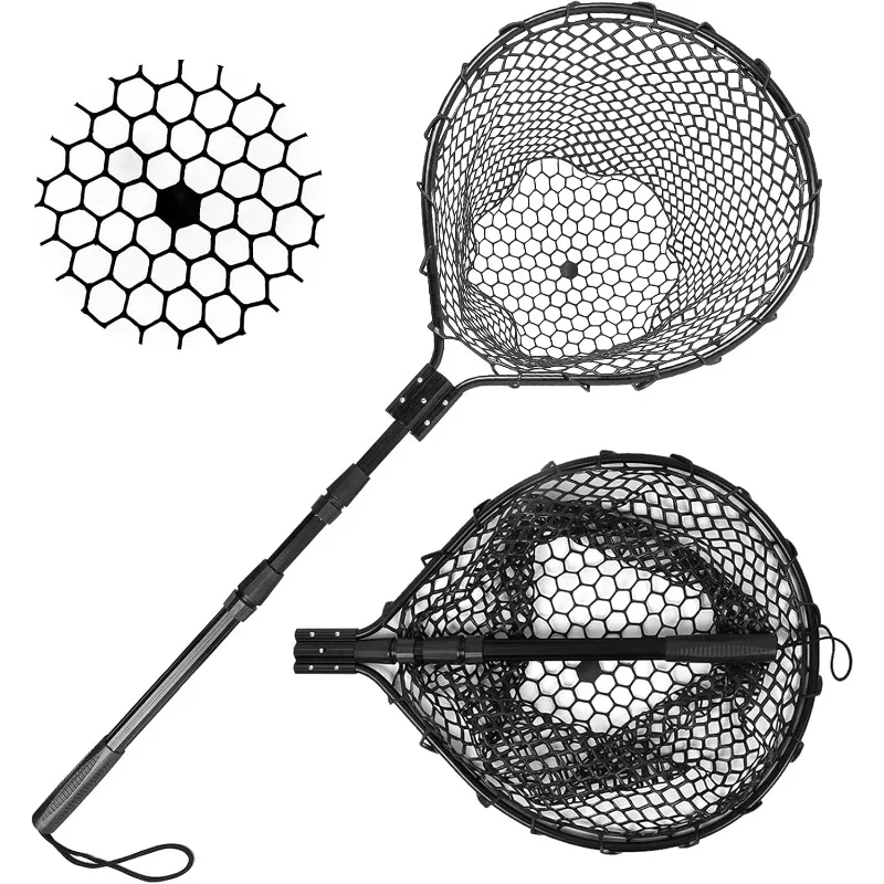 

Folding Landing Net,Collapsible Aluminum Pole Handle with Deep Net for Fishing,Big Fishing Net for Freshwater and Saltwater