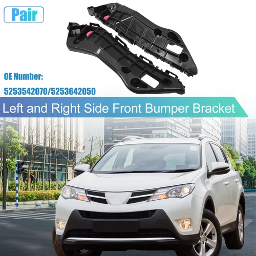 Imagen 2 del producto X Autohaux Par Soporte Para Parachoques Delantero Izquierdo Derecho No. 5253542070 / 5253642050 Para Toyota RAV4 2013 2014 2015