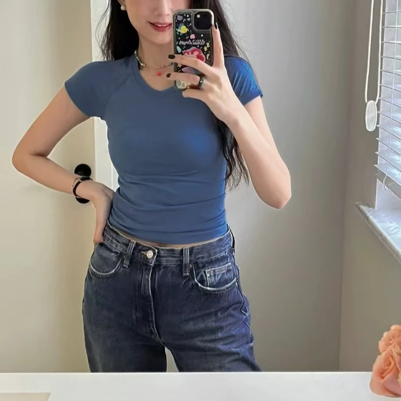 

Lemon Women Swiftly Tech Short Version Sports Short Sleeve Shirt Quick Dry Breathable High Elastic Yoga Fitness Running Top