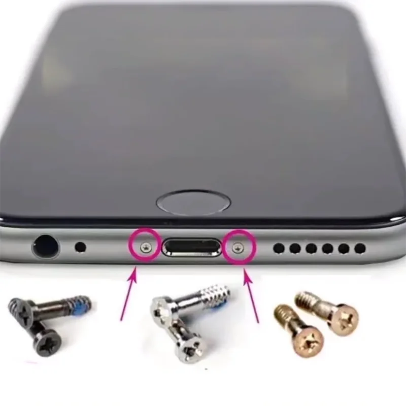 2Pcs Pentalobe Screws Compatible with iPhone 14/13/12 Pro Max/11 Series/X Xs Max/XR/5 5s SE 6 7 8Plus Bottom Screw + Tool Kit
