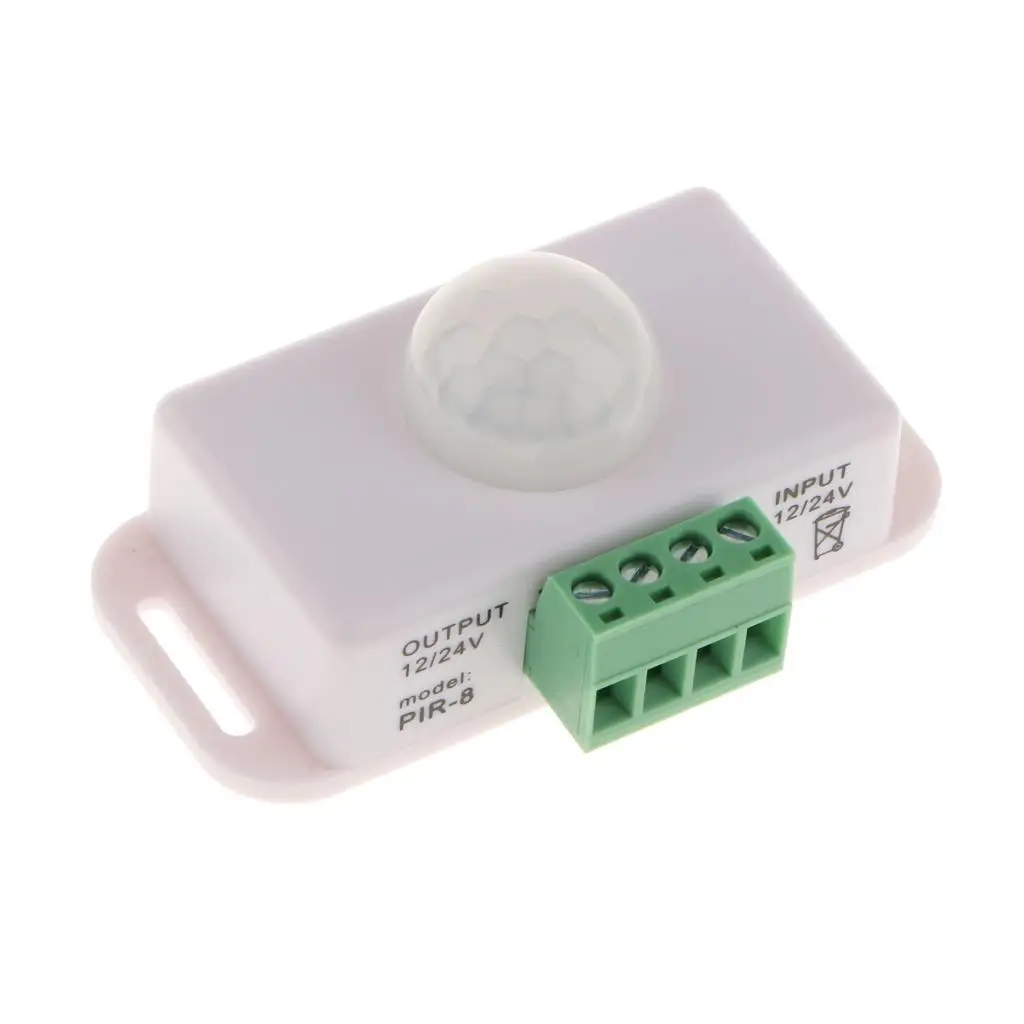 ใช้งานร่วมกับ DC 12V ~ 24V 8A อัตโนมัติ LED PIR Motion Sensor สวิทช์ Human Body