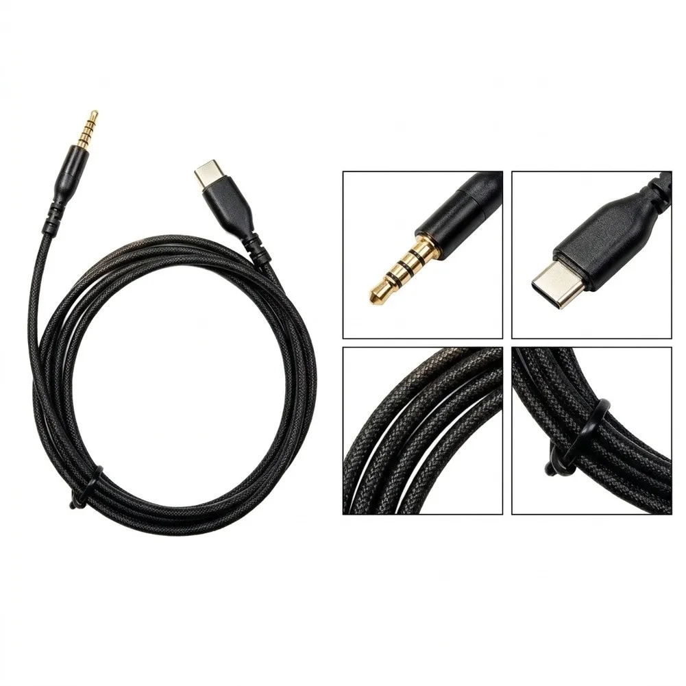Replacement Audio Cable For Arctis 3 5 7 Headphone 1.5m Lossless Sound Audio Cables Parts Accessories