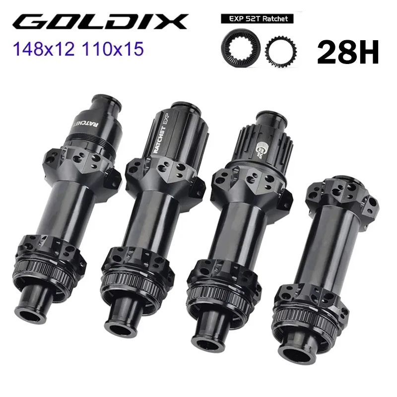 GOLDIX M240 EXP Ratchet 52T Mountain Bike Straight Pull Hubs 28H Center Lock Disc 110x15mm 148x12mm MTB Hub BOOST HG XD MS