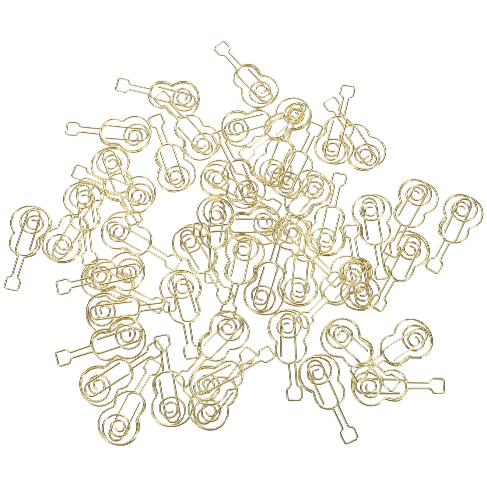 

50Pcs Violin Shape Paper Clips Mini Paper Clips for Office School Document Holder DIY Scrapbook Calendar Notebook