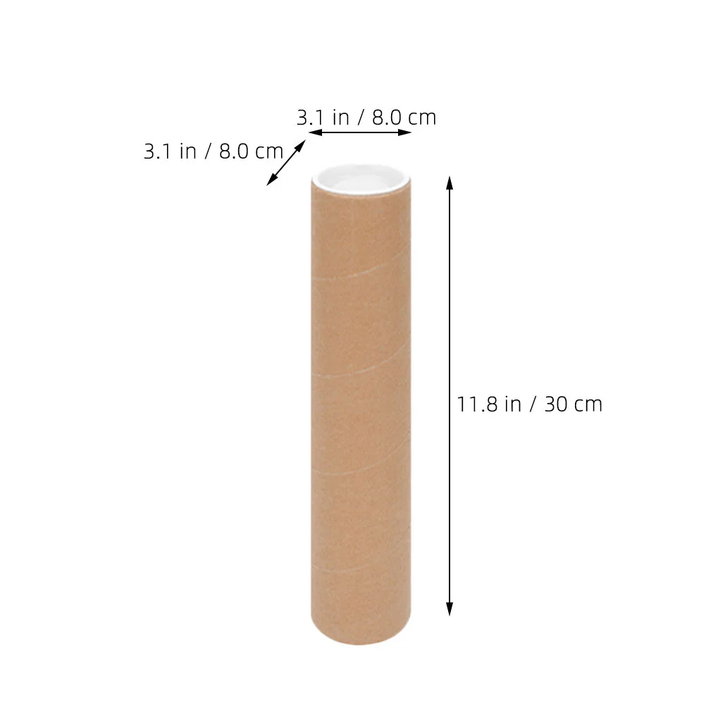 2 Pcs Heavy Duty Mailing Tube Poster Tubes for Storage Holder with Cover Drawing Artwork Document Shipping Paper Travel