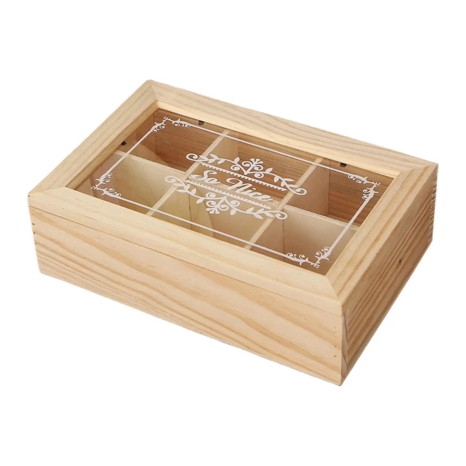 Holz Teebeutel Box Vintage - 3-Fach Tea Bag Holder Organizer Mit Gravur,  Dekorative Aufbewahrung Fr Kche & Wohnraum Teebeutel Box Holz