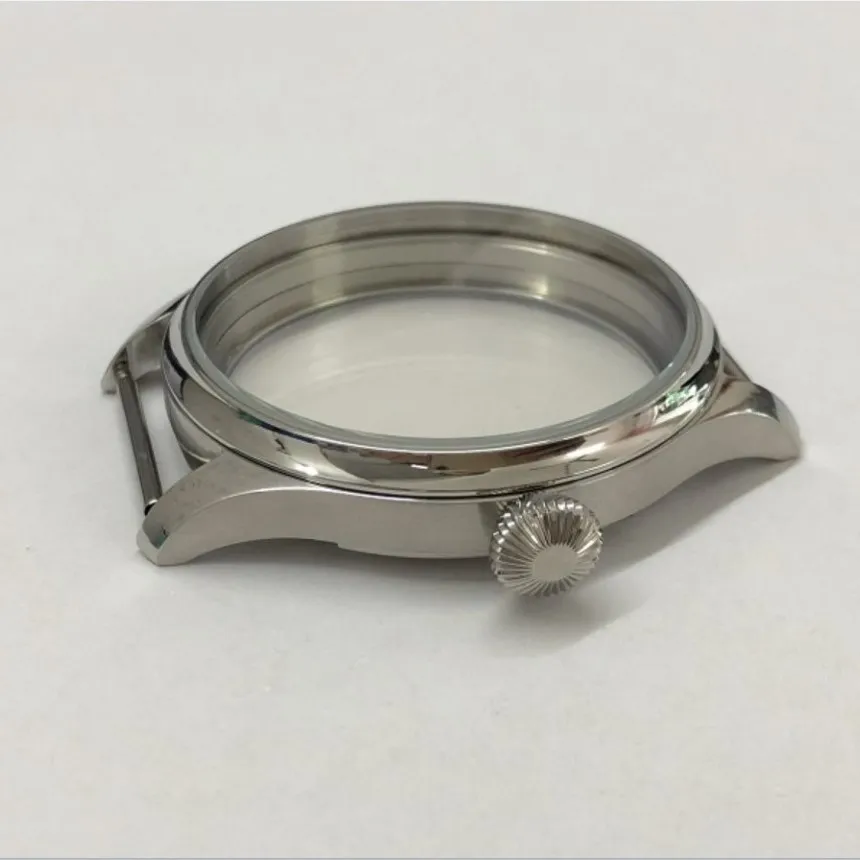 44MM 316L Stainless Steel Watch Case Fit ETA6497/6498 ST3600/3621 Mechanical Hand Wind Movement Men Pilot 01