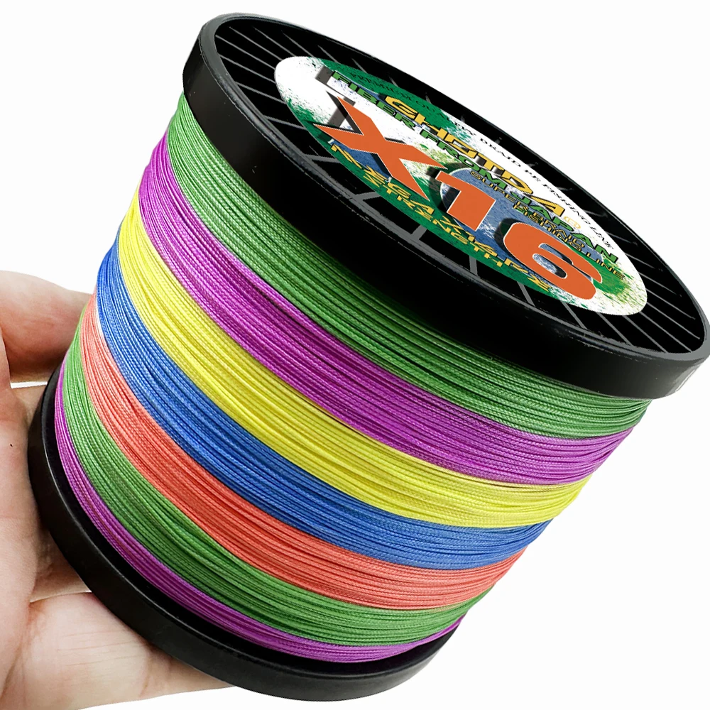 Ghotda 16 fili 100M-1000M PE treccia lenza estrema giappone 25LB-200LB resistente all'usura tesse filo per la pesca roccia/esca