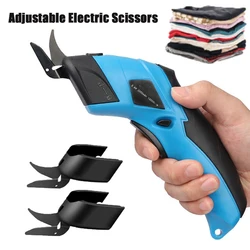 3.6V Fabric Rechargeable Electric Scissors Wireless Battery Cutter Cloth Carpet PVC Leather Cutting Cordless Sewing Shear