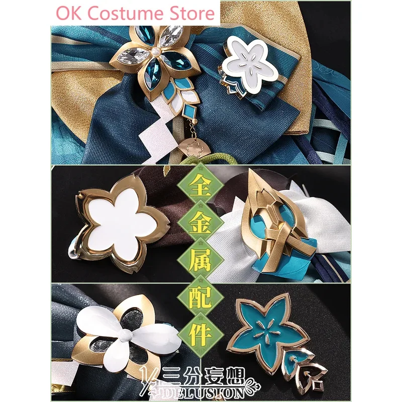 

CyGenshin Impact Kirara Game Suit Sweet Lovely Uniform Cosplay Costume Halloween Carnival Party Role Play Women Dress