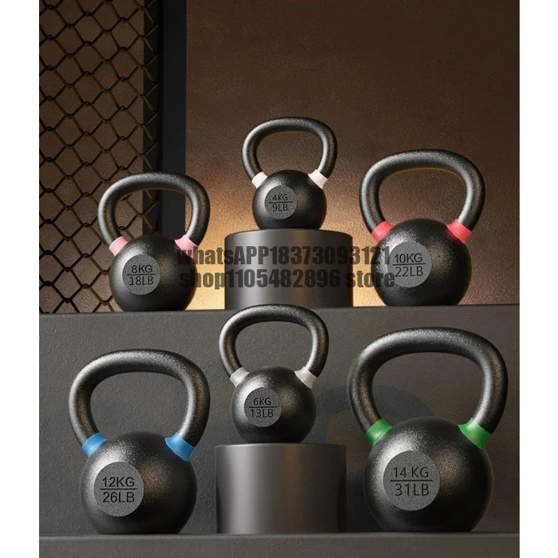Massive Gusseisen-Kettlebell für Männer-Fitness, Heimtraining, Bauchmuskelübungen