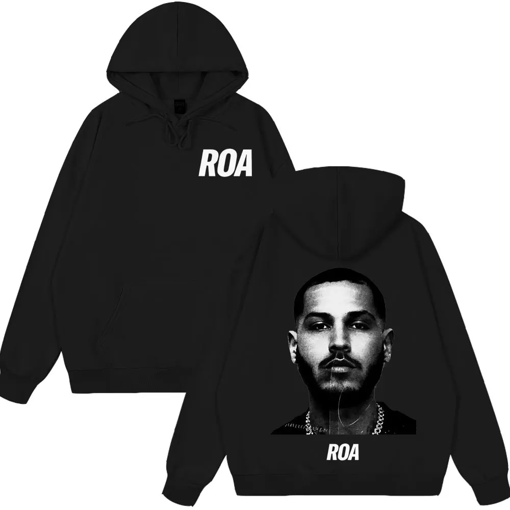 

Худи с принтом Rapper Roa Tour 2026, унисекс, в стиле хип-хоп, с длинными рукавами, свободного кроя, повседневное, модное, винтажное, высококачественное, толстовка
