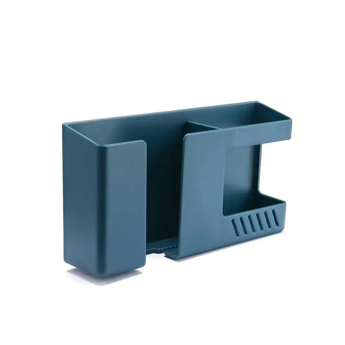 Wall Mounted Non Punching Remote Control Storage Box Wall Shelf Adhesive Hanger for TV Air Conditioning Mobile Phone Charging