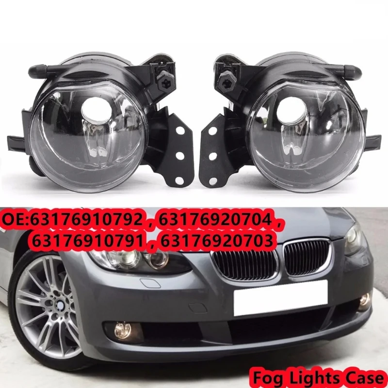 1 Pair Car Fog Light Housing 63176910792 63176920704 63176910791 63176920703 for E60 E90 E63 E46 328i 335i Fog Lamp Case