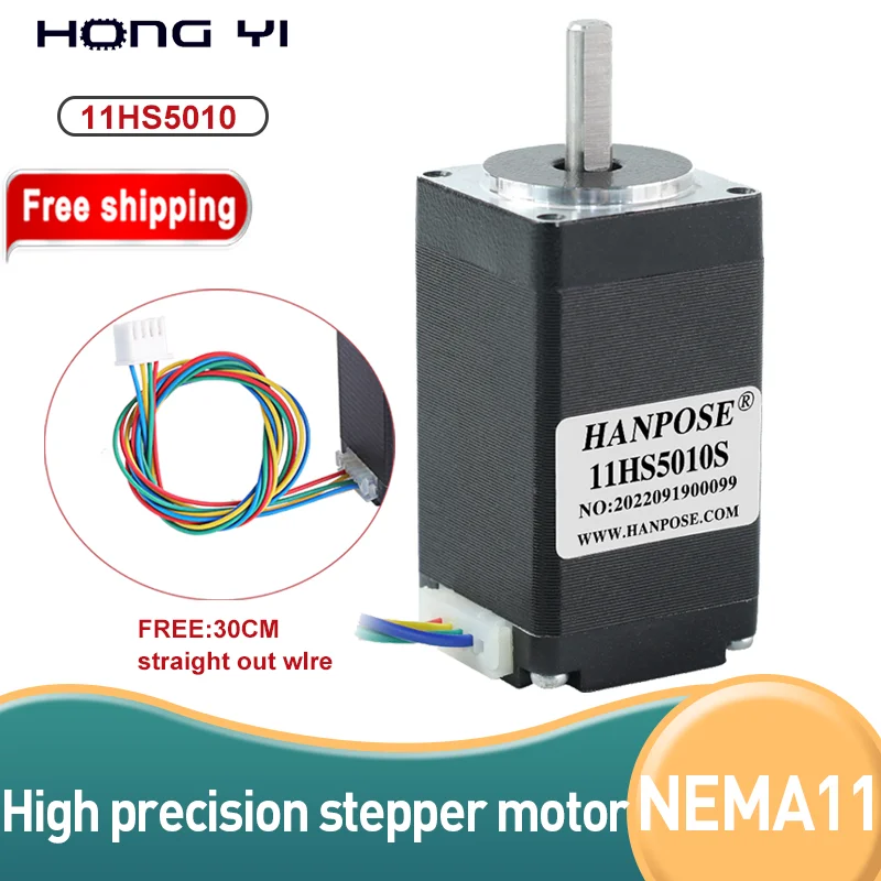 Nema11 11hs5010 two phases 4 wires 0.17N.m 1.8 degrees hybrid Stepper motor 28BYGH for new CNC router