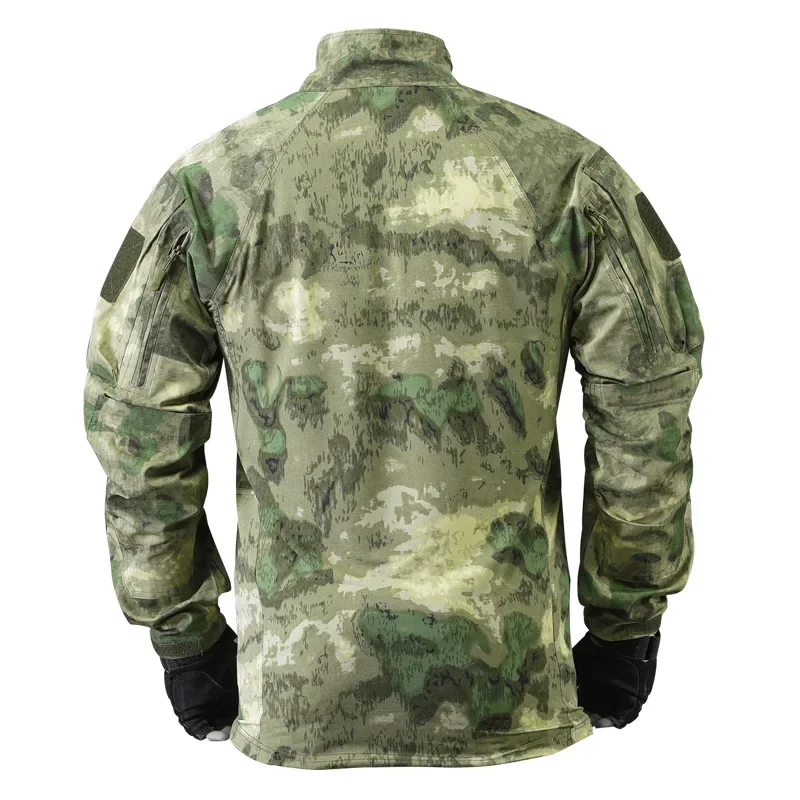 Outdoor Taktische Wander-T-Shirts für Herren, Kampf-Militär-Armee-CP-Tarnung, langärmelig, Jagd- und Klettershirt, Baumwolle, Sportkleidung – Detail 18