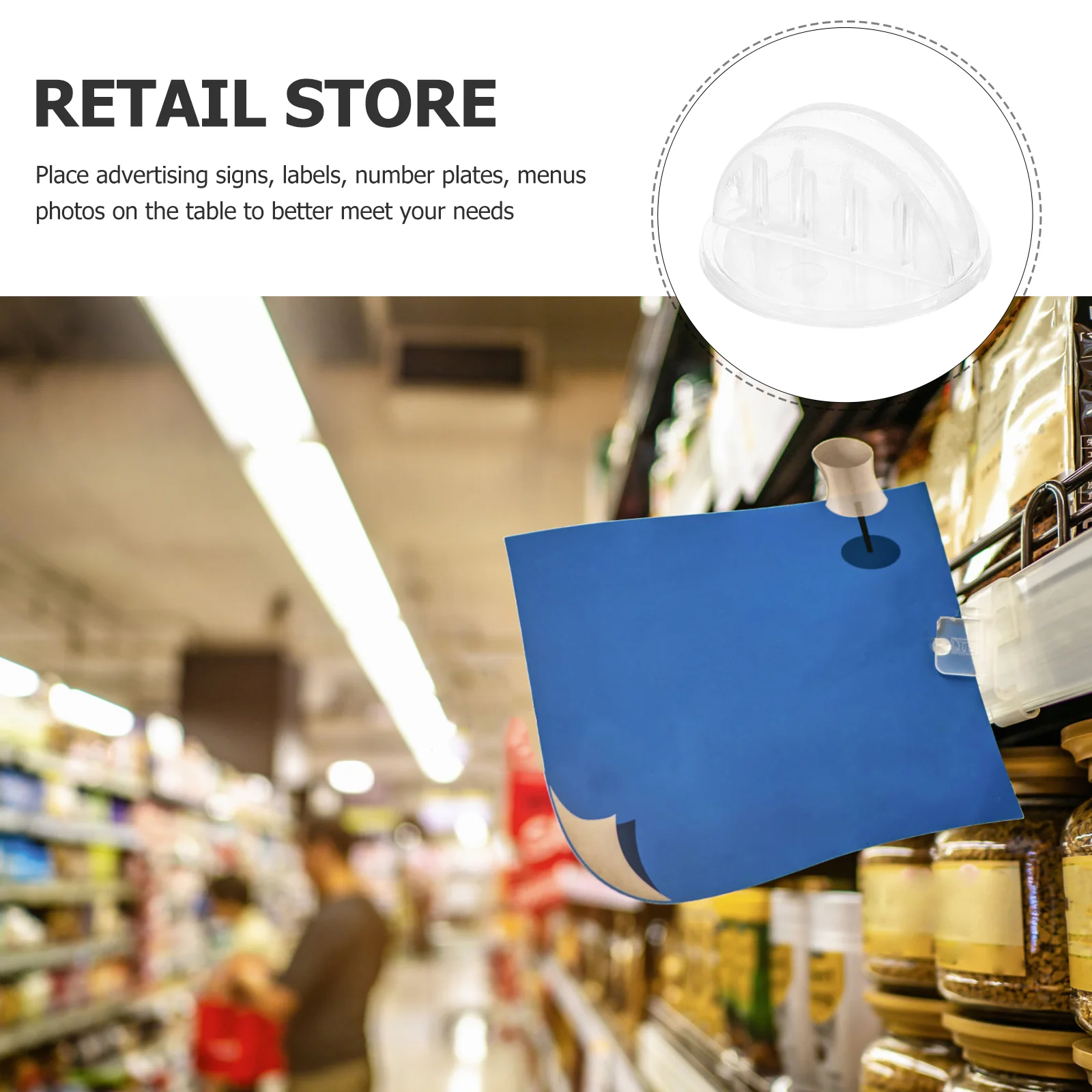 100 Pcs Merchandise Clips Sign Holder Stand Tag The Retail Price Pp Plastic Display Shelves