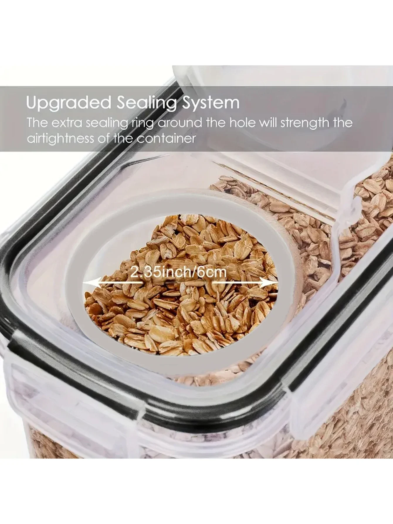 뚜껑과 스티커가있는 8pcs 2,5L 밀폐 식품 저장 용기, 비스킷 차 사탕 캔, 애완 동물 스낵 캔, 주방 ge