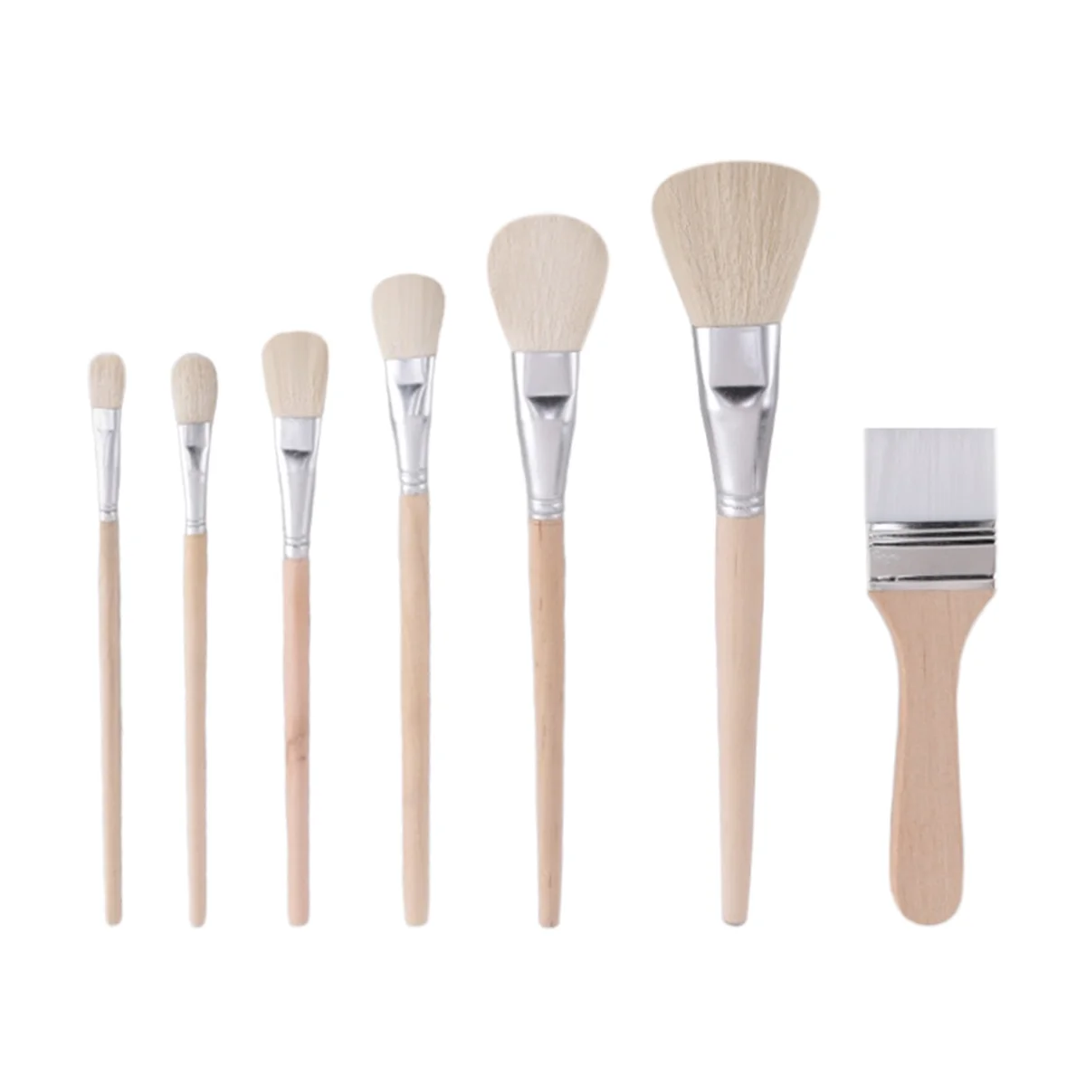 M26K 7 قطعة فرشاة ممسحة للرسم الاكريليك فرشاة التذهيب تنوعا ممسحة فرش متنوعة الحجم فرش الطلاء مجموعة فرشاة الطلاء