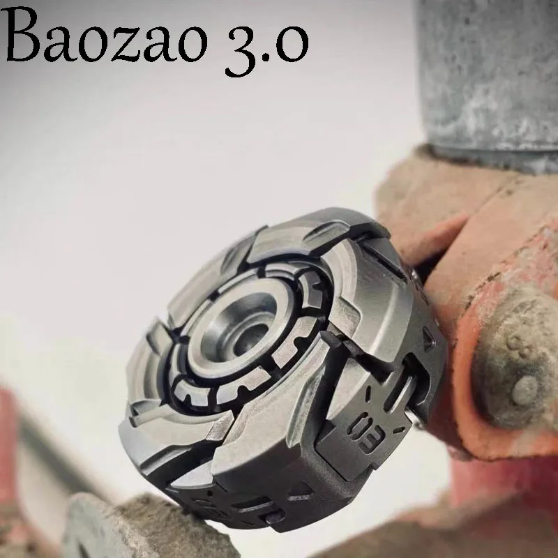 Stock Baozao 3.0 Double Open Armor Fidget Spinner EDC Zirconium Alloy Gyro Adult Metal Anti Stress Toys Limit