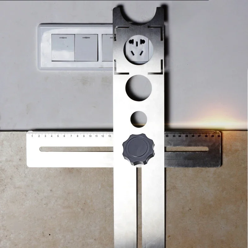360 Degree Adjustable Universal Tile Marble Glass Ceramic Floor Drilling Hole Tools Hole Opener Locator Position Ruler Puncher