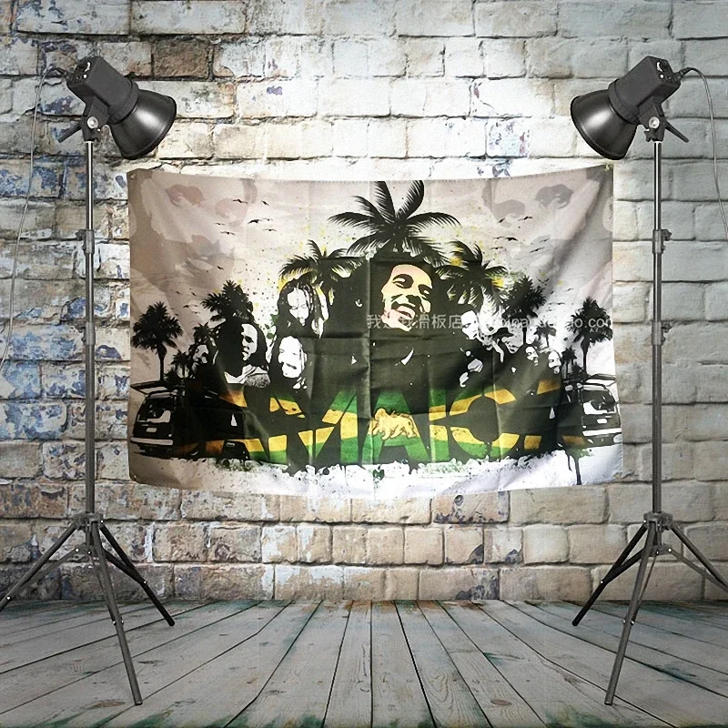 Rock and Roll Band Singer Music Posters Hip Hop Reggae Print Art Canvas Banner Four-hole Flag Background Wall Hanging Home Decor