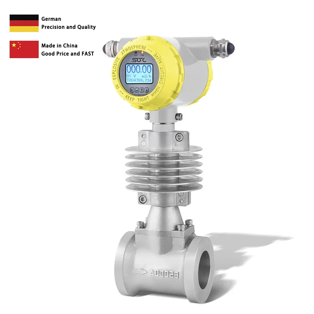 2025 Premium Products SUTO S435 Vortex Flow Meter for Steam Inline Vortex Sensor Value updated ever 1 sec Saturated Steam Wafer
