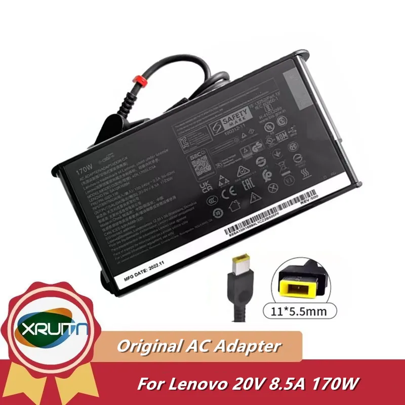 Adaptador de CA para portátil 100% original de 170W 20V 8.5A para Lenovo ThinkPad, cargador ADL170SLC3A ADL170SDC3A SA10R16886 02DL140 ADL170SCC3A