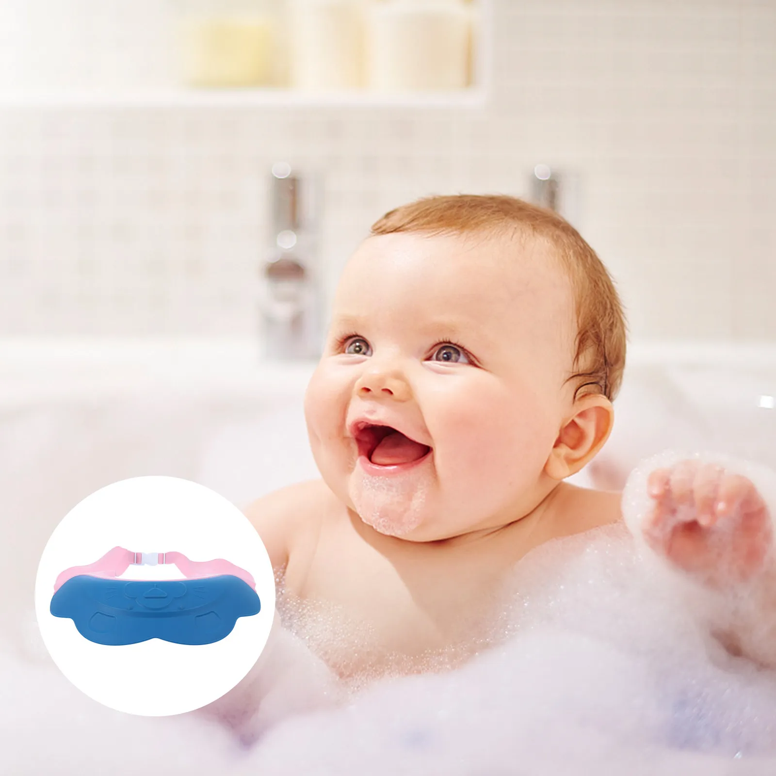 

Детская шапочка для мытья головы, яркая, легкая, регулируемая, защитная для ушей, для купания малышей, детская шапочка для ванны