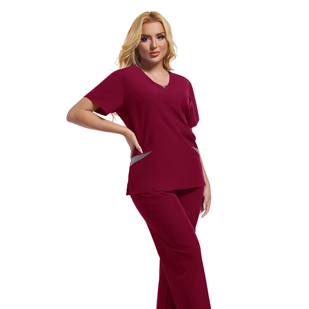 Precio al por mayor, conjunto de uniformes médicos para médico y enfermera, conjunto para correr para mujer, accesorios hospitalarios, ropa de trabajo quirúrgica para quirófano