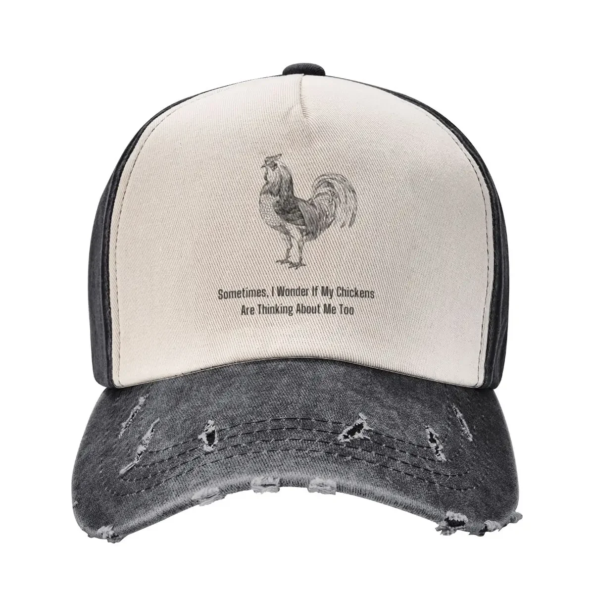 Sometimes I Wonder If My Chickens Are Thinking About Me Too Baseball Cap New In Hat Snapback Cap Women's Beach Outlet 2025 Men's