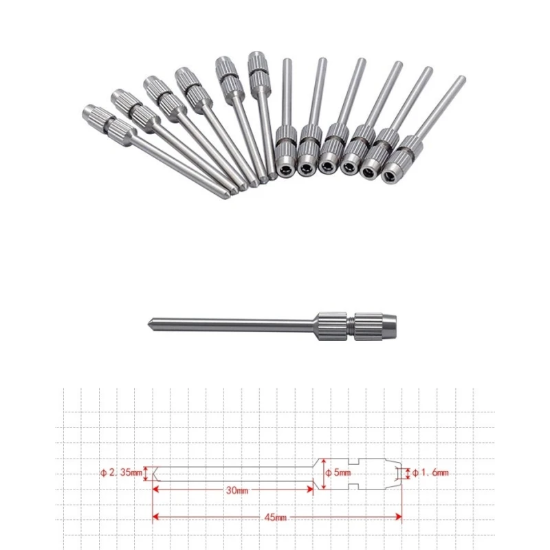 1pcs Stainless steel Dental Low Speed Conversion High Speed Needle Conversion Head 2.35mm to 1.6mm Dental Drill Burs Adapter