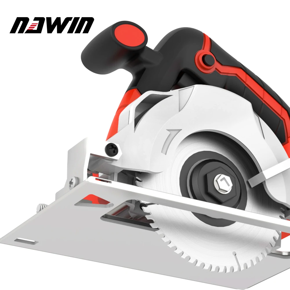 Imagem -04 - Nawin-serra Circular Elétrica Ferramentas Elétricas sem Escova Passagem contra Poeiras Máquina de Corte Multifunções Bateria 20v 125 mm