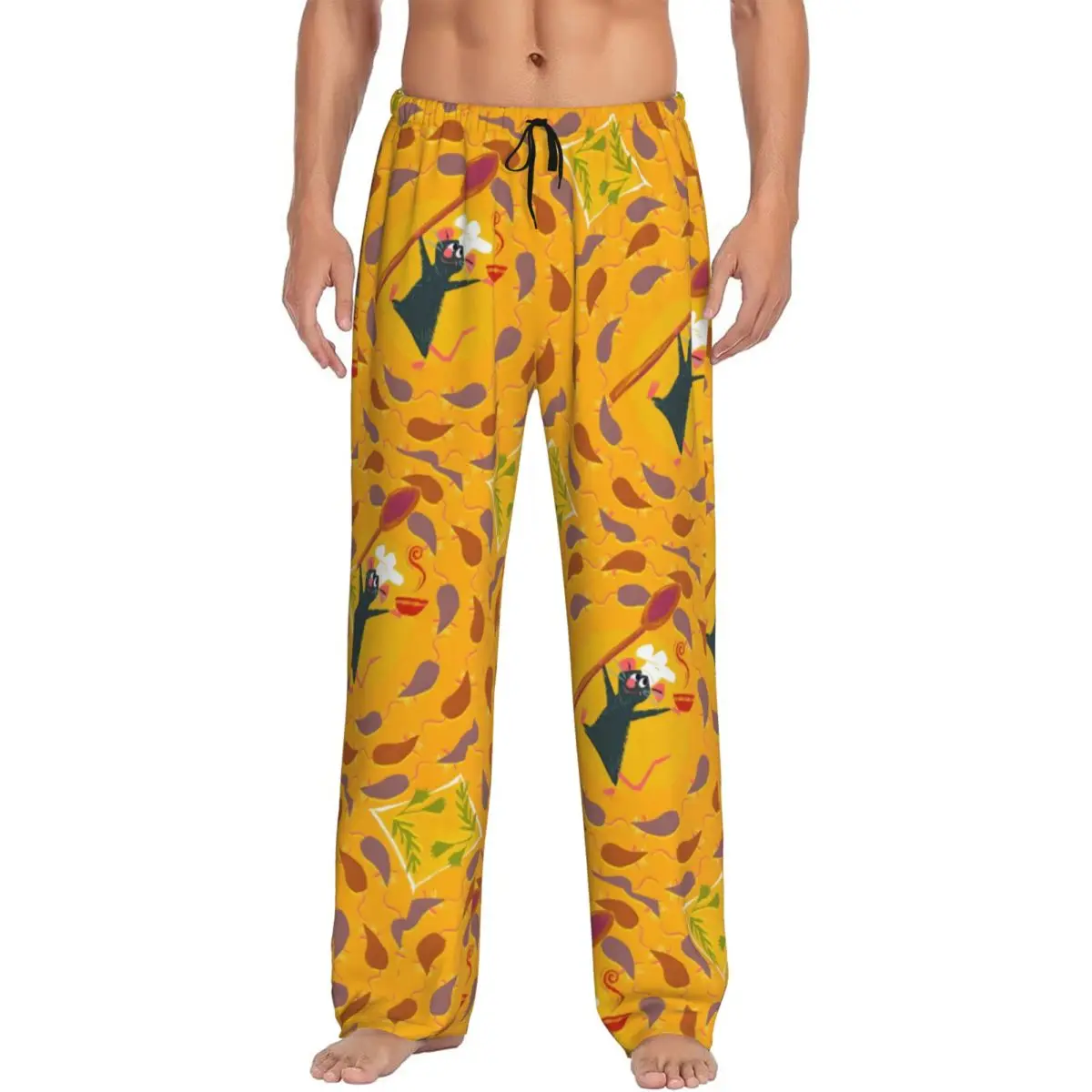 جديد الخريف الشتاء الرجال الاطفال راتاتوي الأسرة مطابقة وتتسابق السراويل السراويل كوميديا ماوس الرسوم المتحركة مع جيوب Sweatpants #2