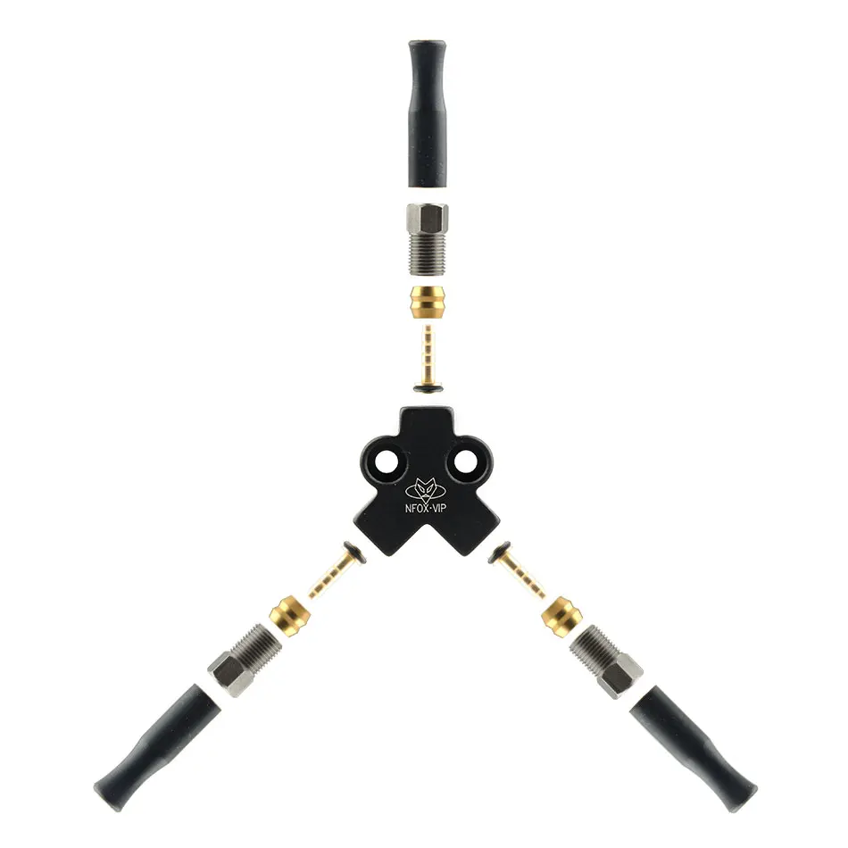 

Tricycle Hydraulic Brake Three-way Aluminum Alloy One To Two Accessory Modification Connector Oil Pipe Distri Highway Cycling