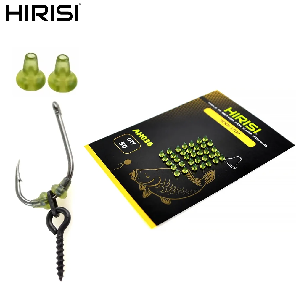 

Hirisi 50pcs Durable Rubber Fishing Rigs Fish Hook Stopper Beads for Professional Terminal Tackle Applications AH036