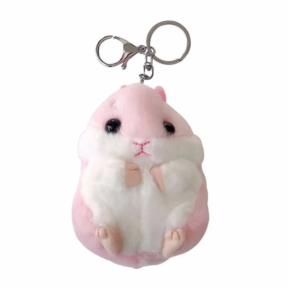 10cm dos desenhos animados ornamento animal saco pingente hamster brinquedos de pelúcia chaveiro bonecas de pelúcia animal brinquedo de pelúcia