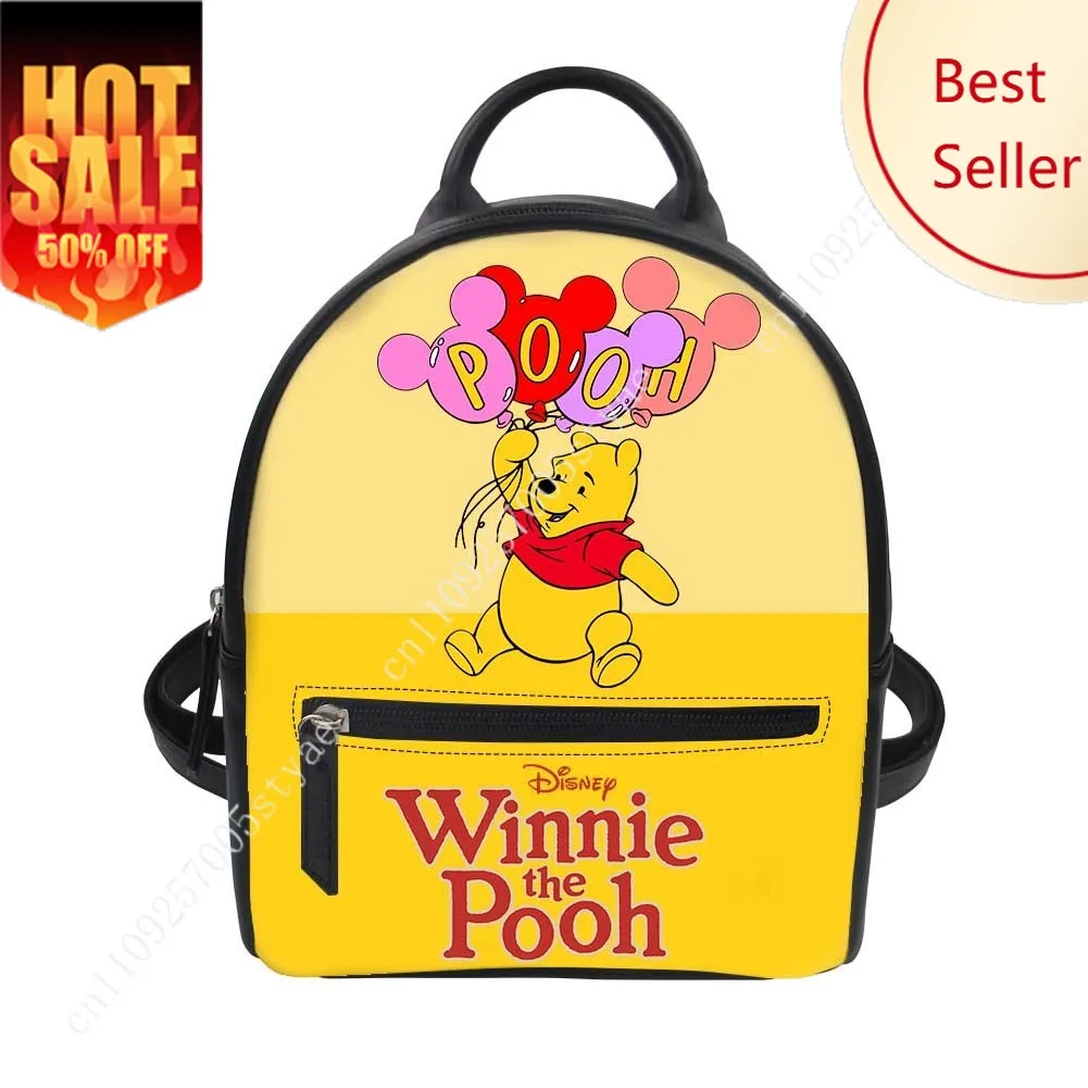 

Winnie The Pooh Backpack Disney Cartoon Decorate Leather Bags Design Your Photo Logo Text Party Holiday Custom Gifts