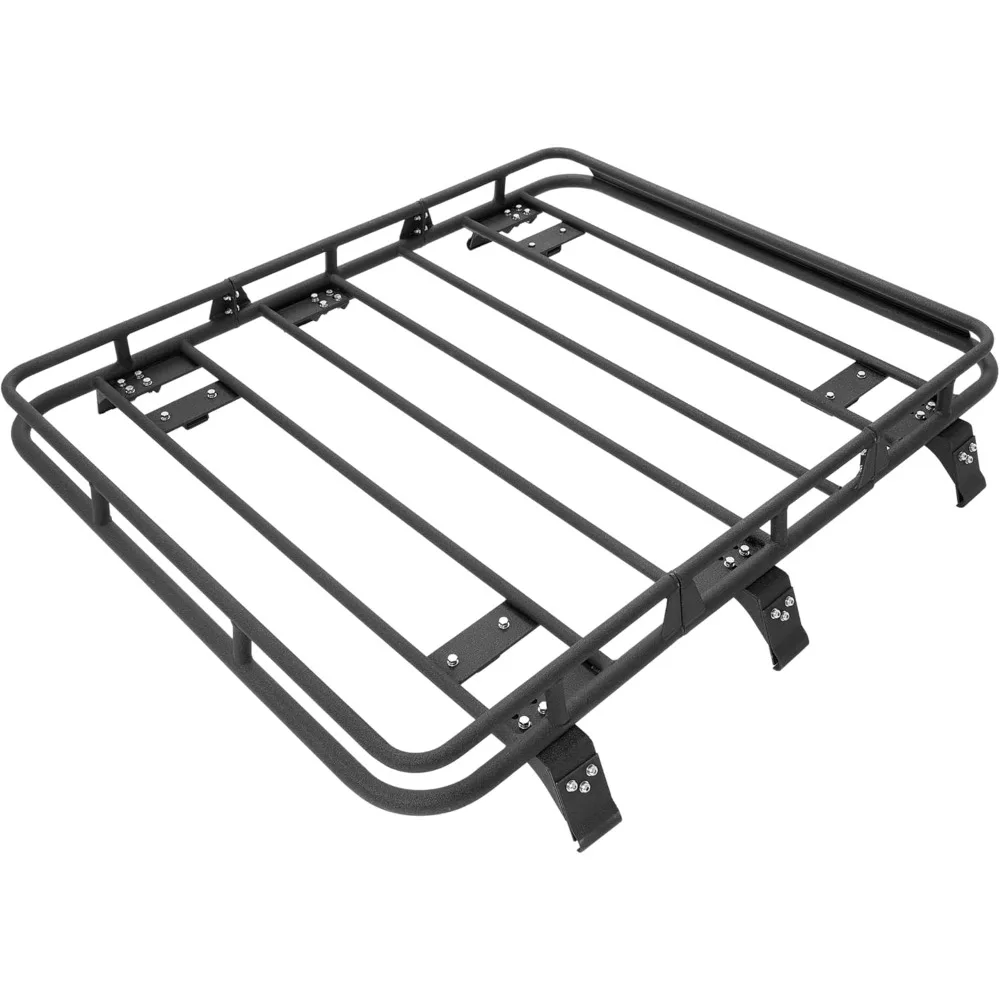 Cesta de carga para techo compatible con Jeep Cherokee XJ 1984-2001, portaequipajes para techo, portaequipajes de 140 libras, acero negro