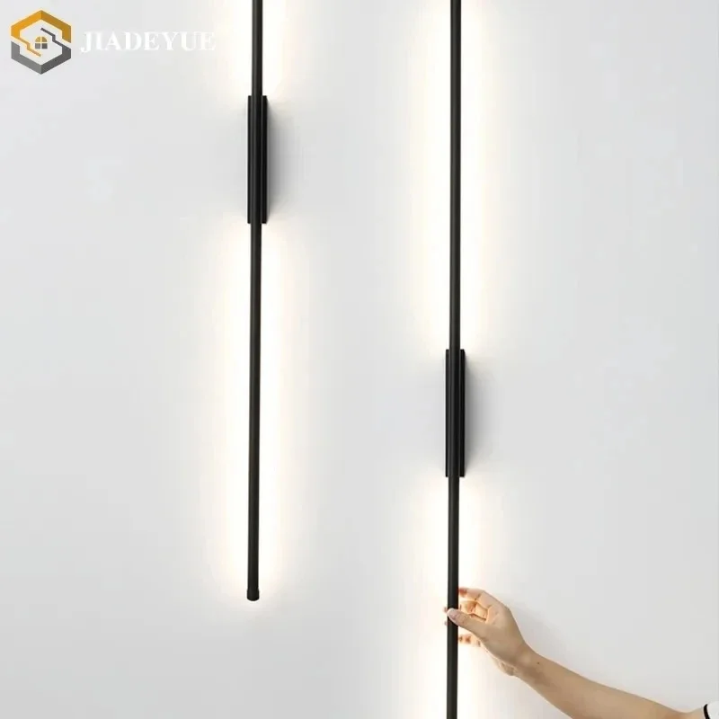 Modern minimalist LED strip wall lamp sofa living room TV background wall bedroom bedside lamp 110V 220V