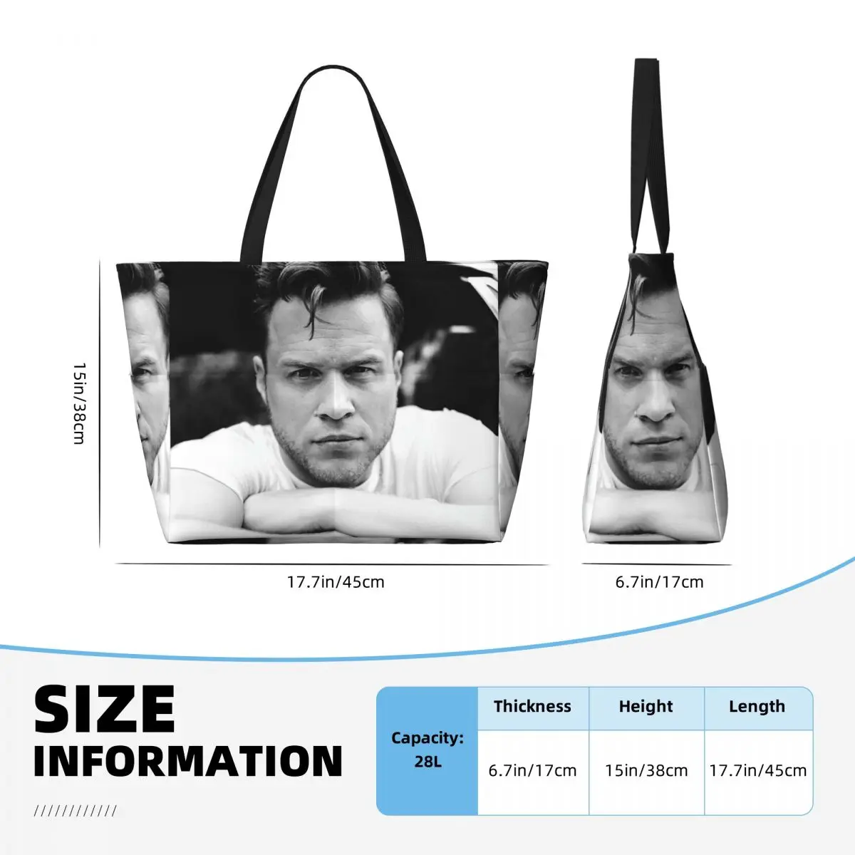 Olly Murs Strand-Einkaufstasche, Sport, Fitnessstudio, Yoga, Reisetasche, große Tragetasche, Damen-Reisetasche, Fitnesstasche