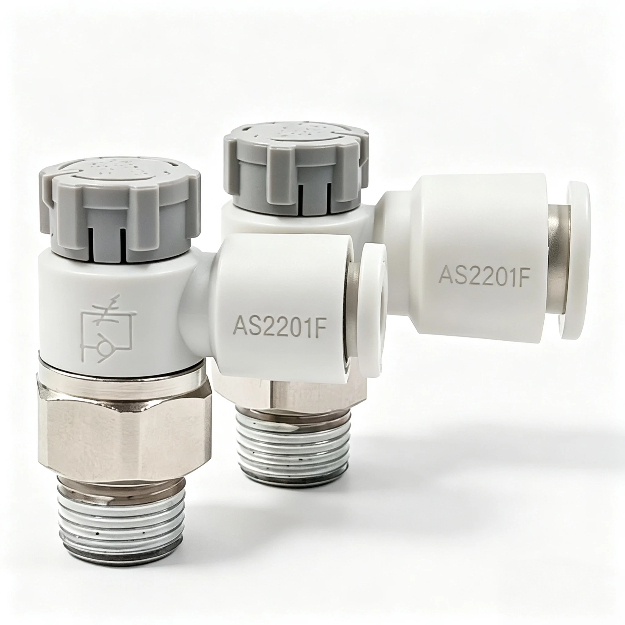 Speed Controller with One-touch Fitting Meter-out Throttle valve Pneumatic fitting AS1201F Flow Control Valve Self-lock AS2201F