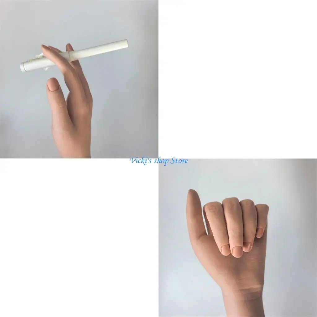Realistic Female Mannequin Hand With Bendable Fingers Art Hand For Nail Art Practice And Accessory Staging