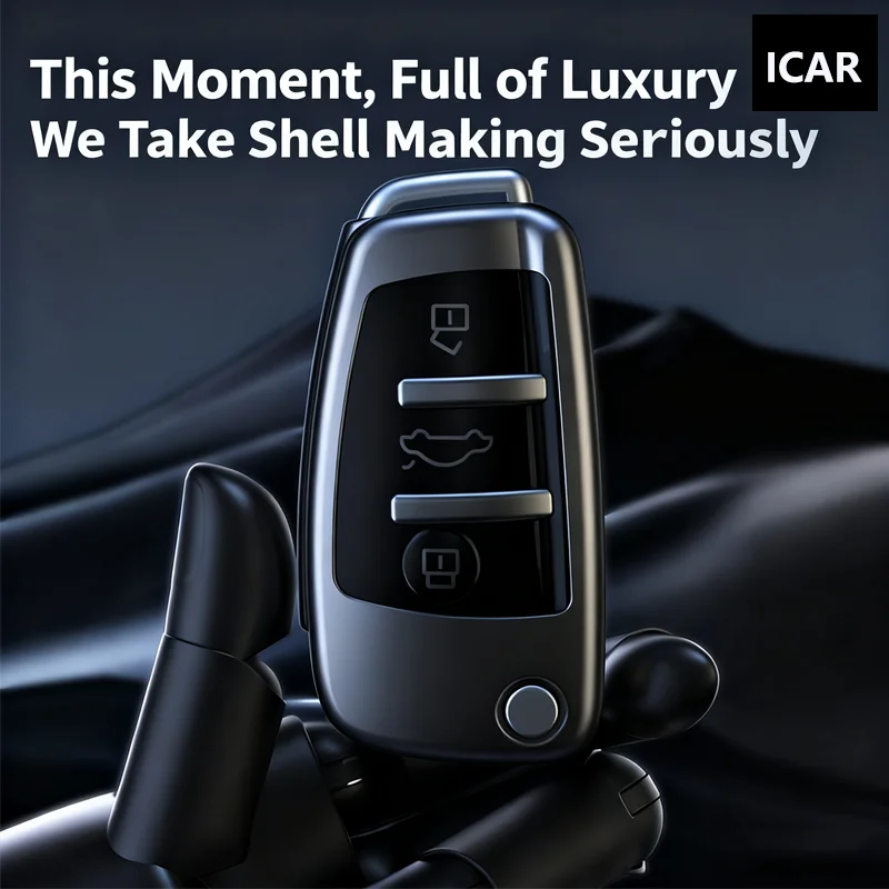 التيتانيوم الرمادي لأودي A1 A3 8P 8L A4 A5 B6 B7 A6 A7 C5 C6 4F Q3 Q5 Q7 Q8 TT S3 S4 S6 RS الوجه غطاء مفتاح السيارة الملحقات #4